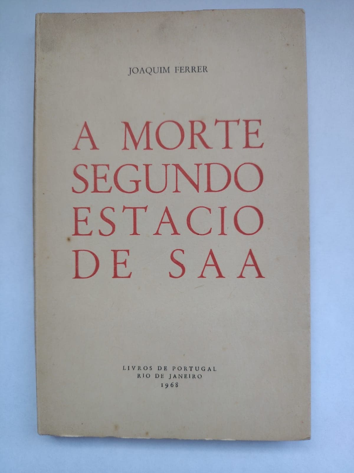 Capa de A Morte Segundo Estácio de Saa