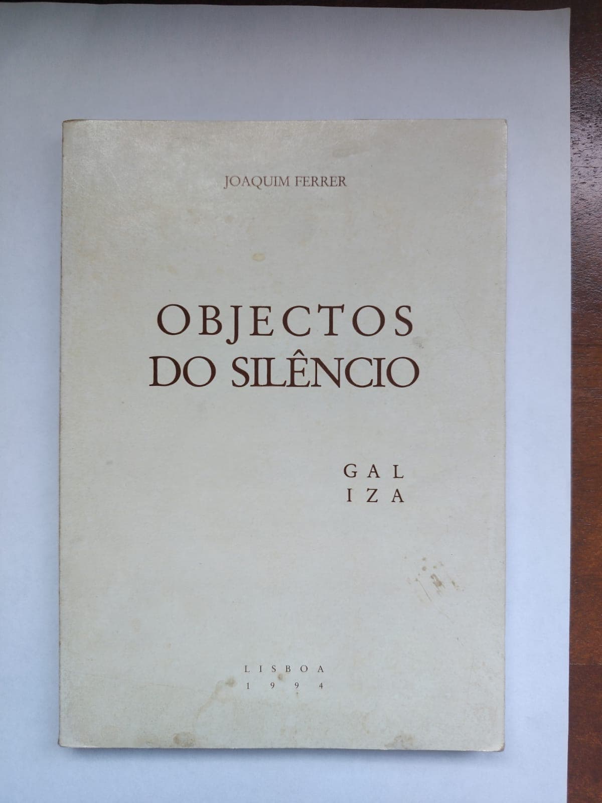 Capa de Objectos do Silêncio